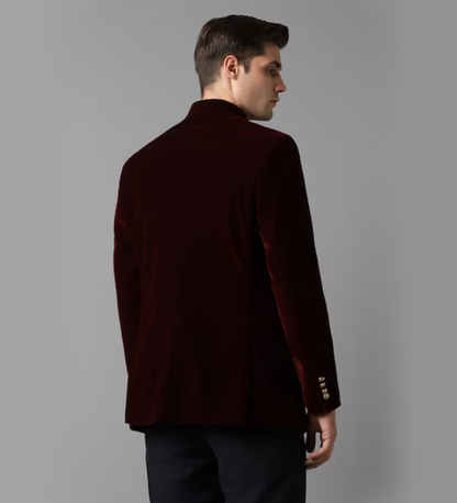 Deep Dark Mulberry Red Coat