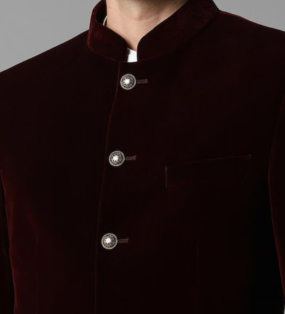 Deep Dark Mulberry Red Coat