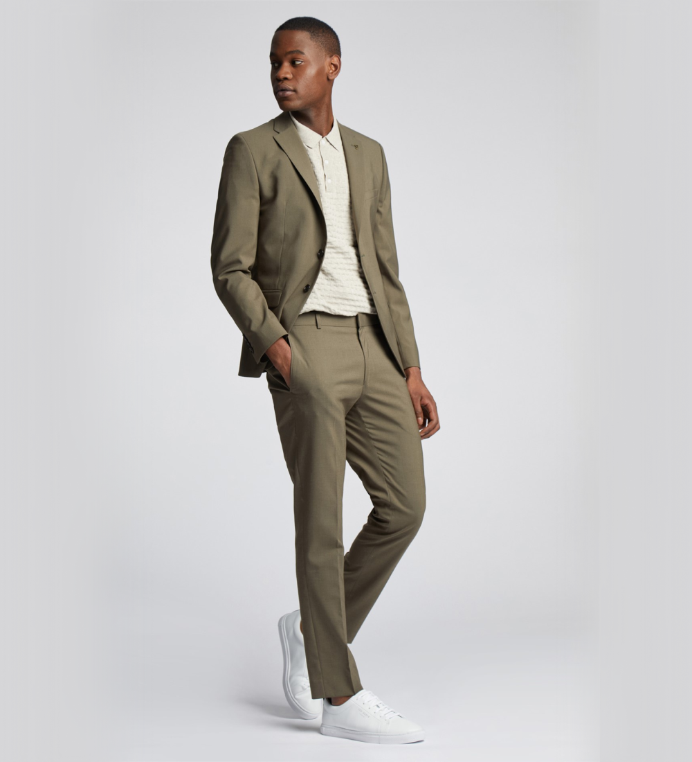 Army Brown Two Piece Suit