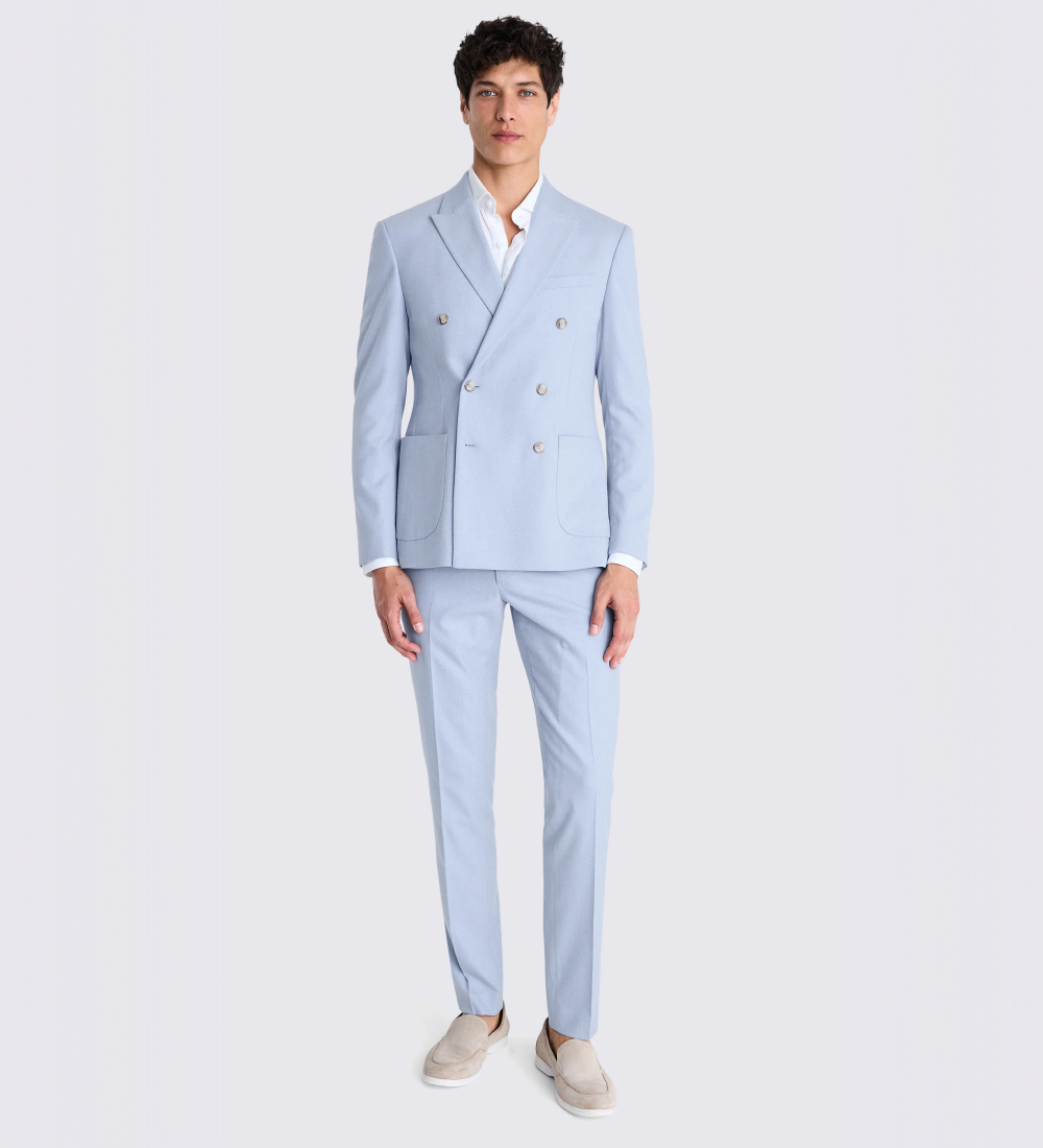 Light Steel Blue Two Piece Suit