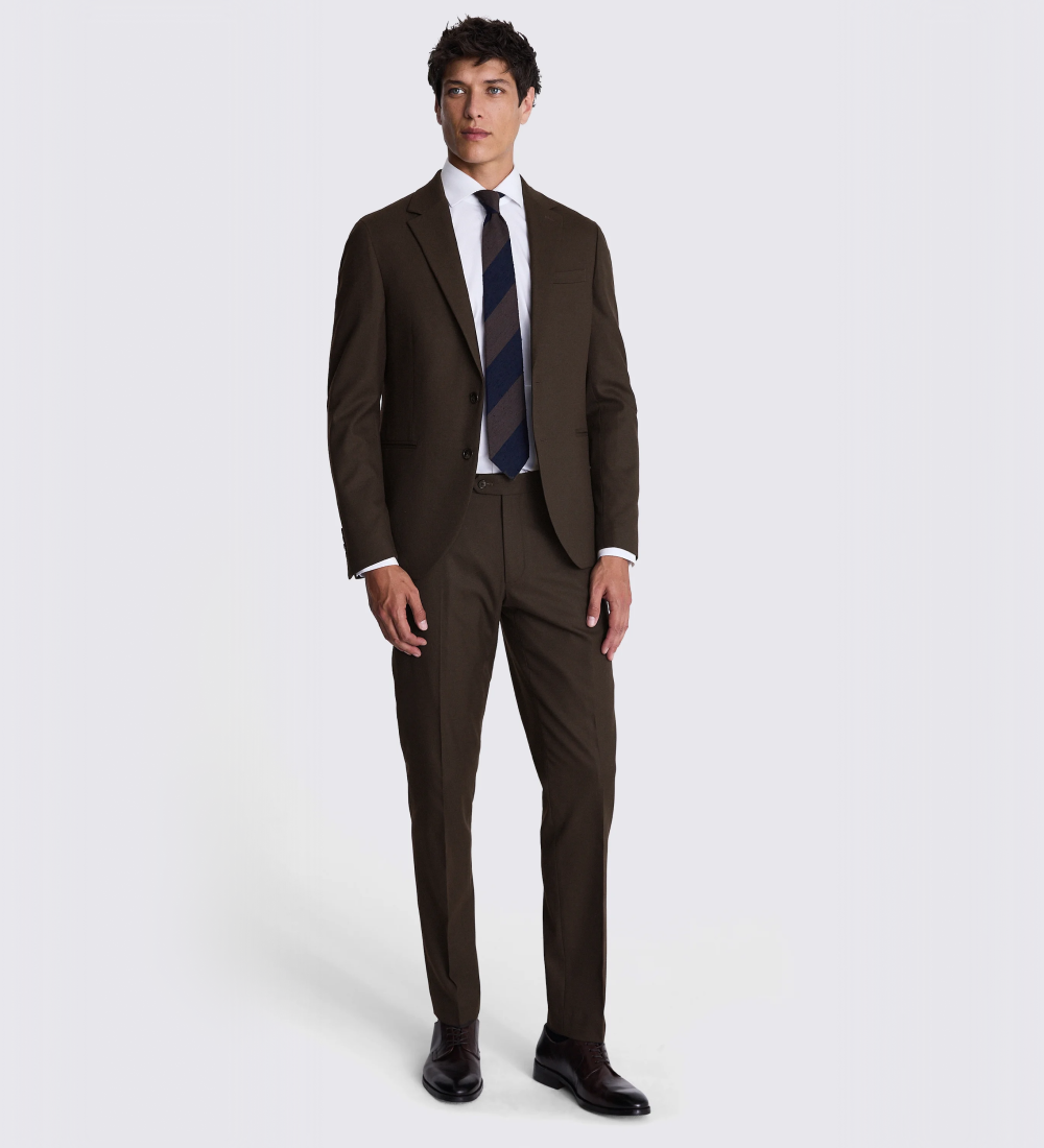 Black Coffee Brown Two Piece Suit