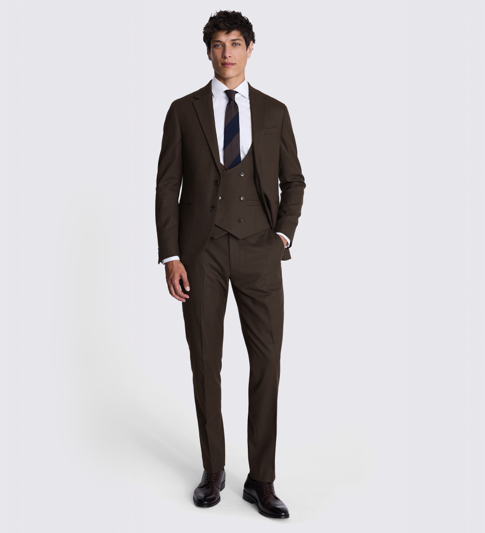 Black Coffee Brown Two Piece Suit