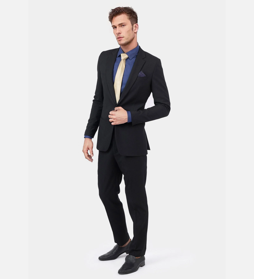 Jet Black Formal Two Piece Suit