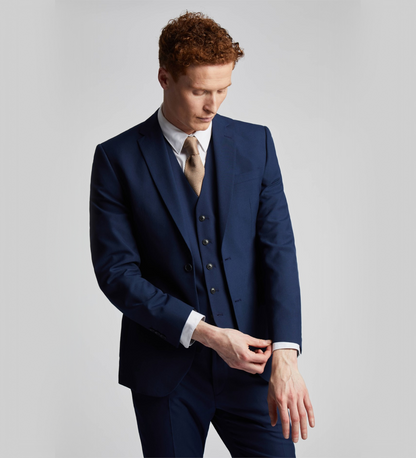 Deep Koamaru Blue Three Piece Suit