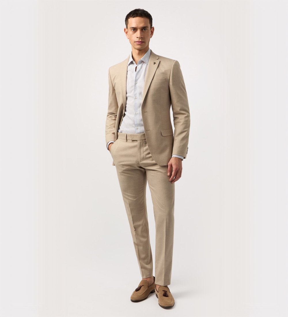 Khaki Brown Three Piece Suit