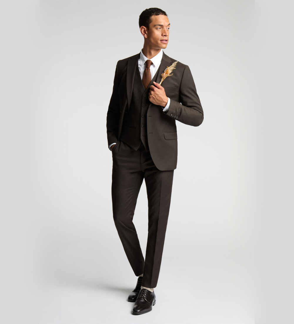 Coffee Brown Three Piece Suit