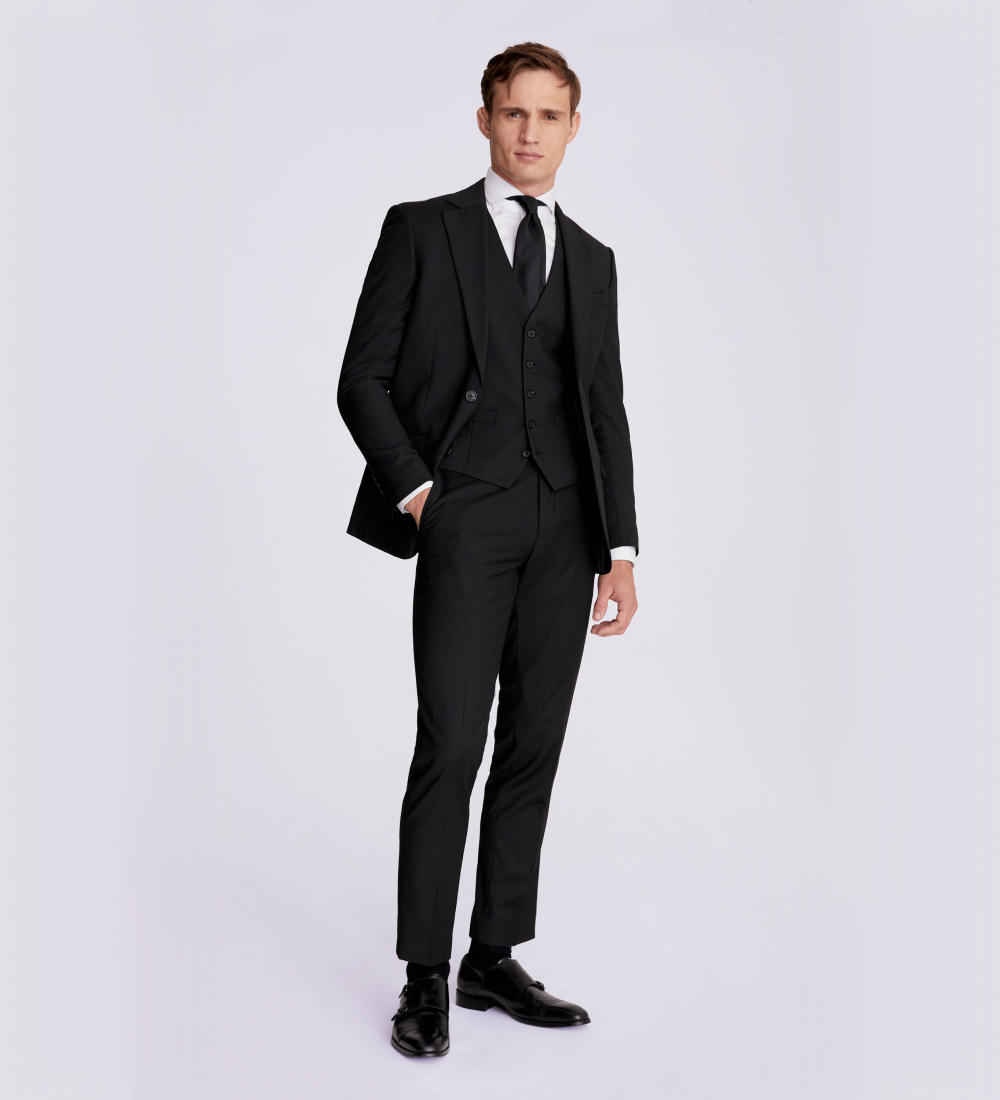 Raisin Black Three Piece Suit