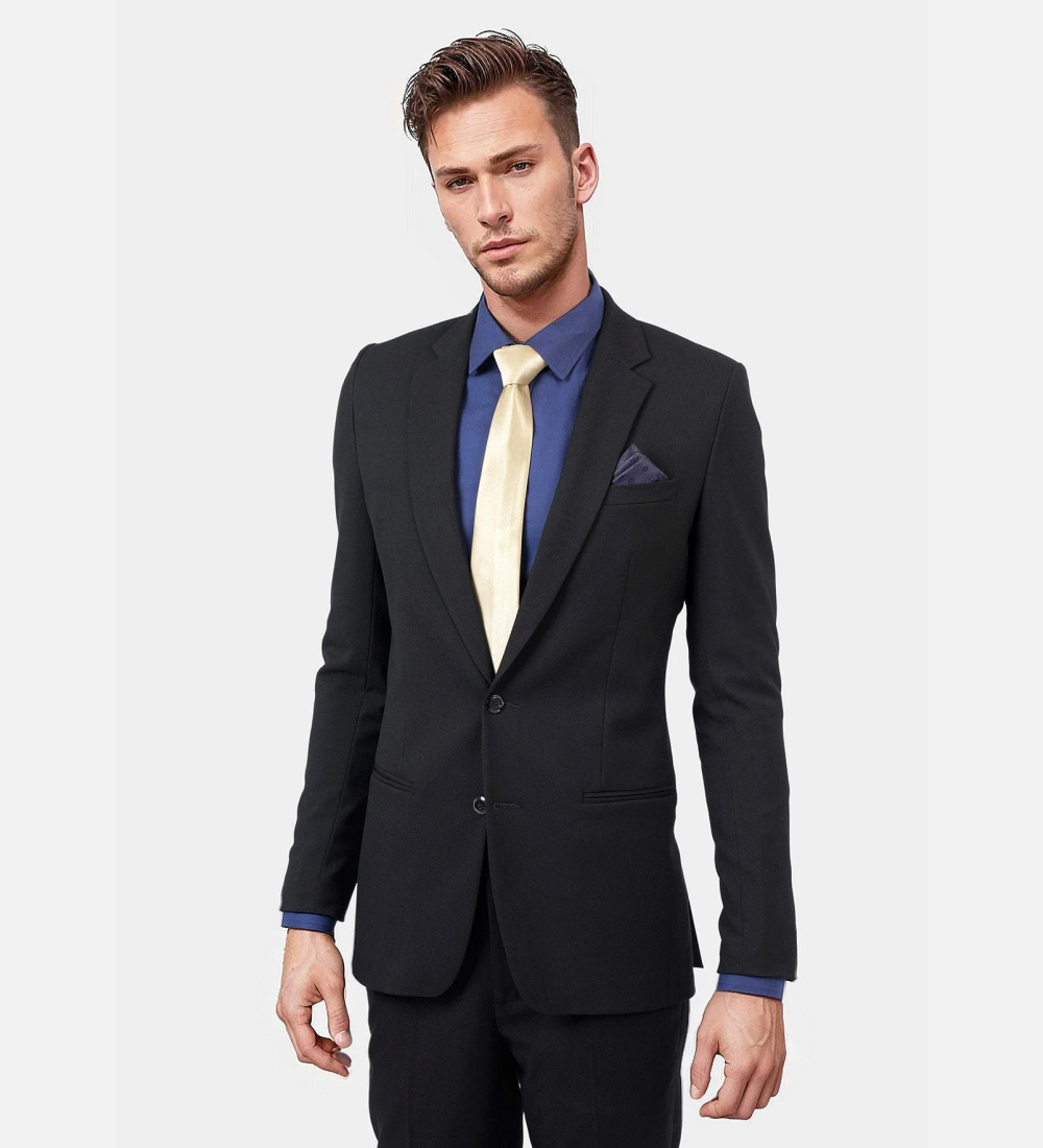 Jet Black Formal Two Piece Suit