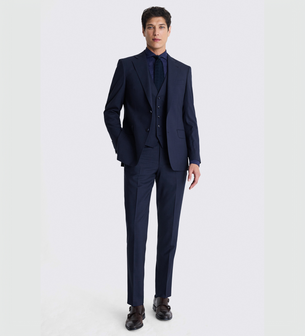 Chinese Blue Three Piece Suit