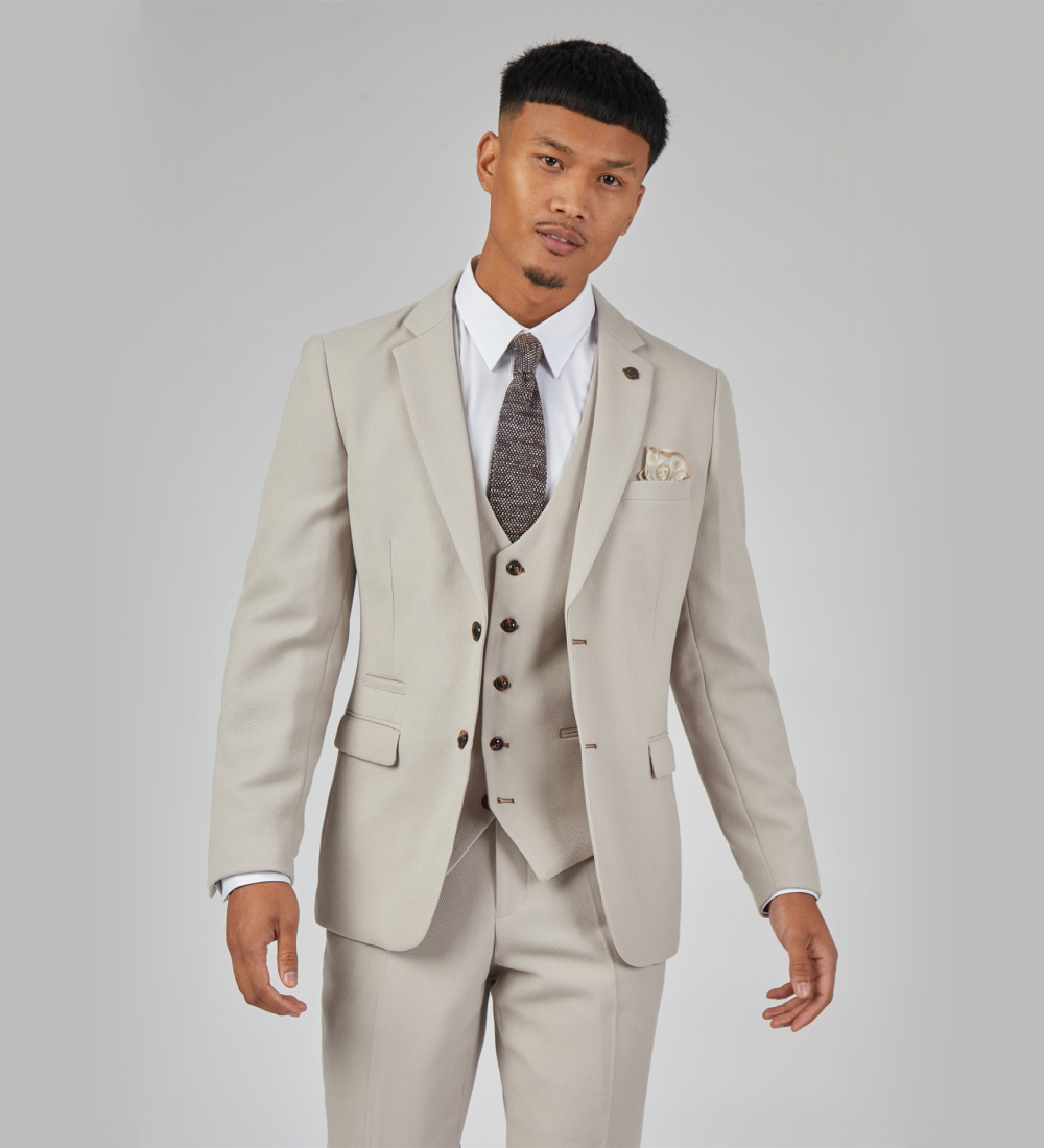 Pale cream Three Piece Suit