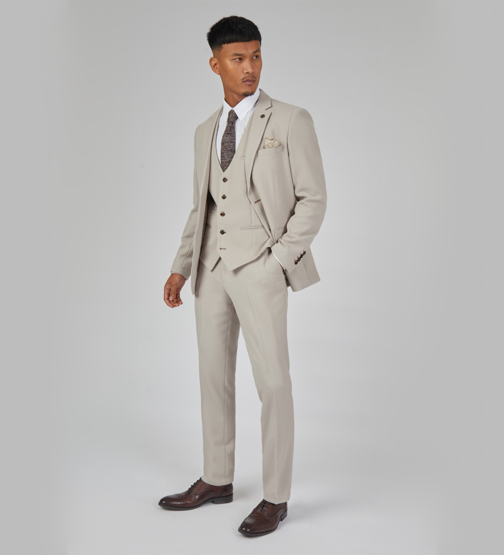 Pale cream Three Piece Suit