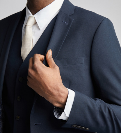 Charcoal Blue Three Piece Suit