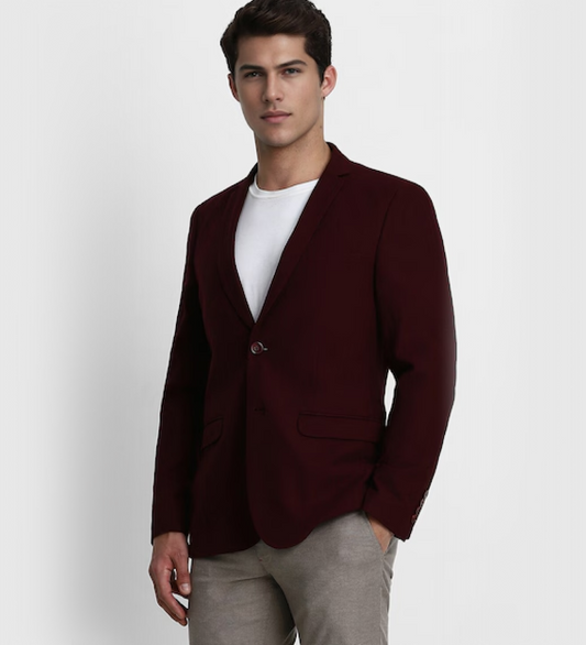 Dark Mulberry Red Blend Coat