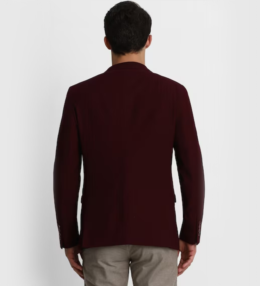 Dark Mulberry Red Blend Coat