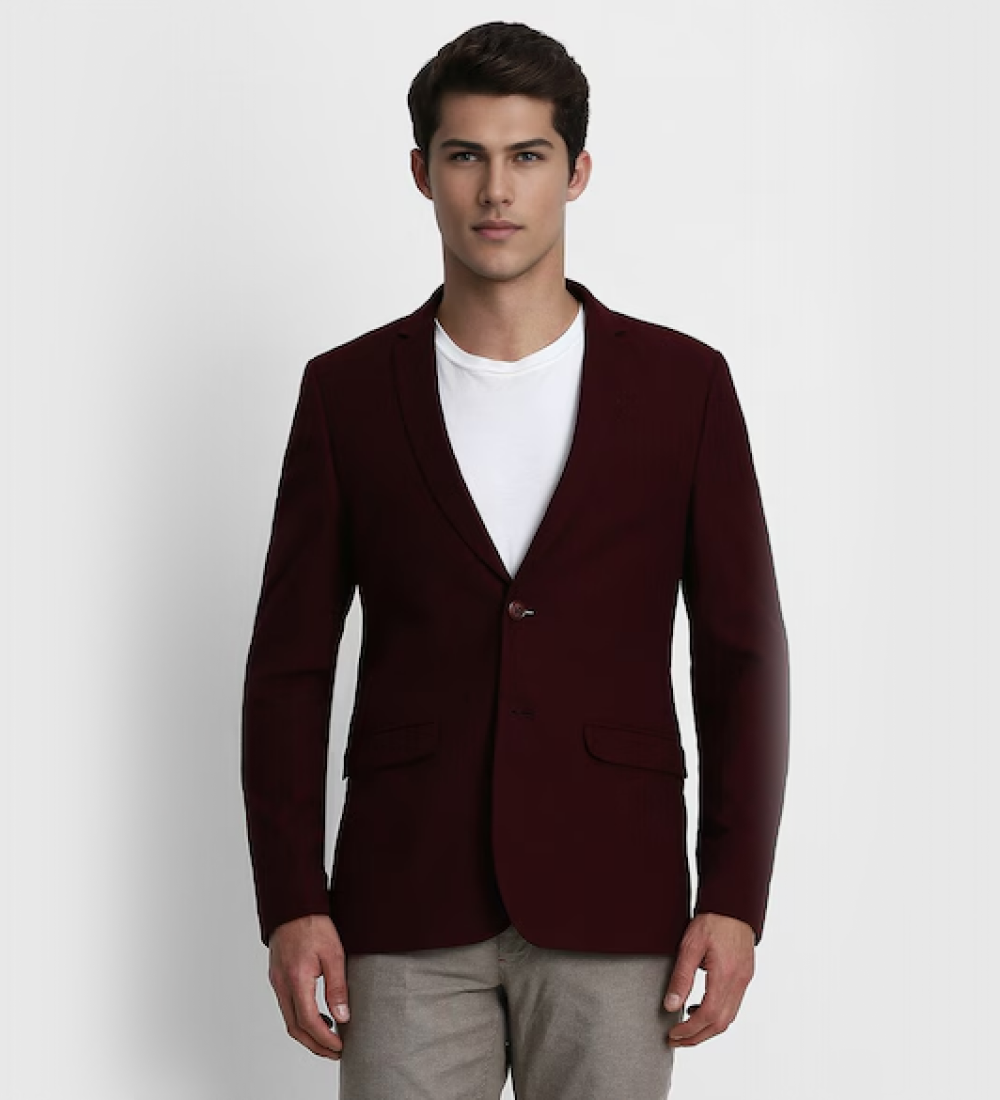 Dark Mulberry Red Blend Coat