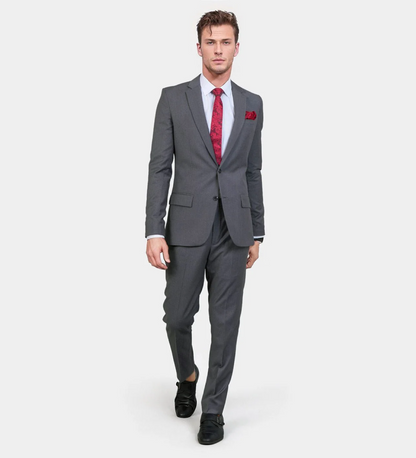 Pewter Dark Gray Two Piece Suit