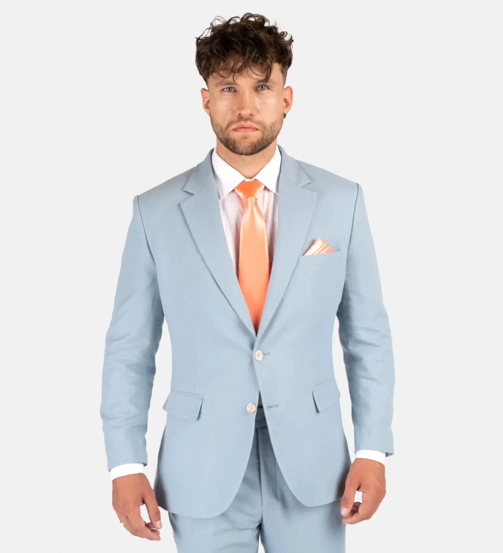 Light Sky Blue Two Piece Suit