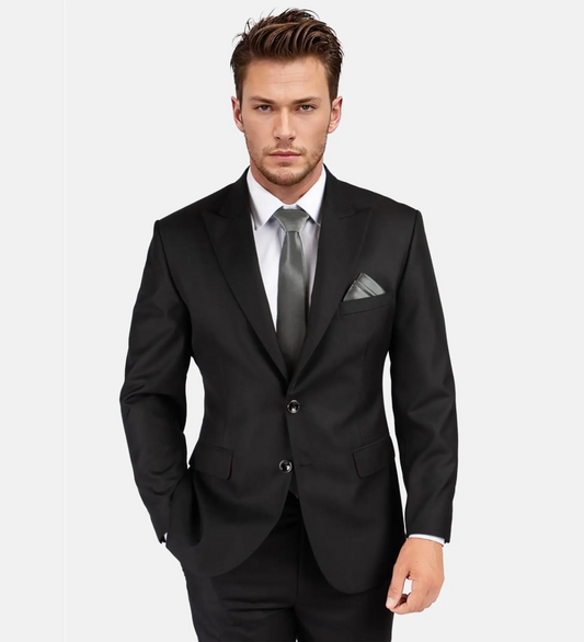 Onyx Rich Black Two Piece Suit