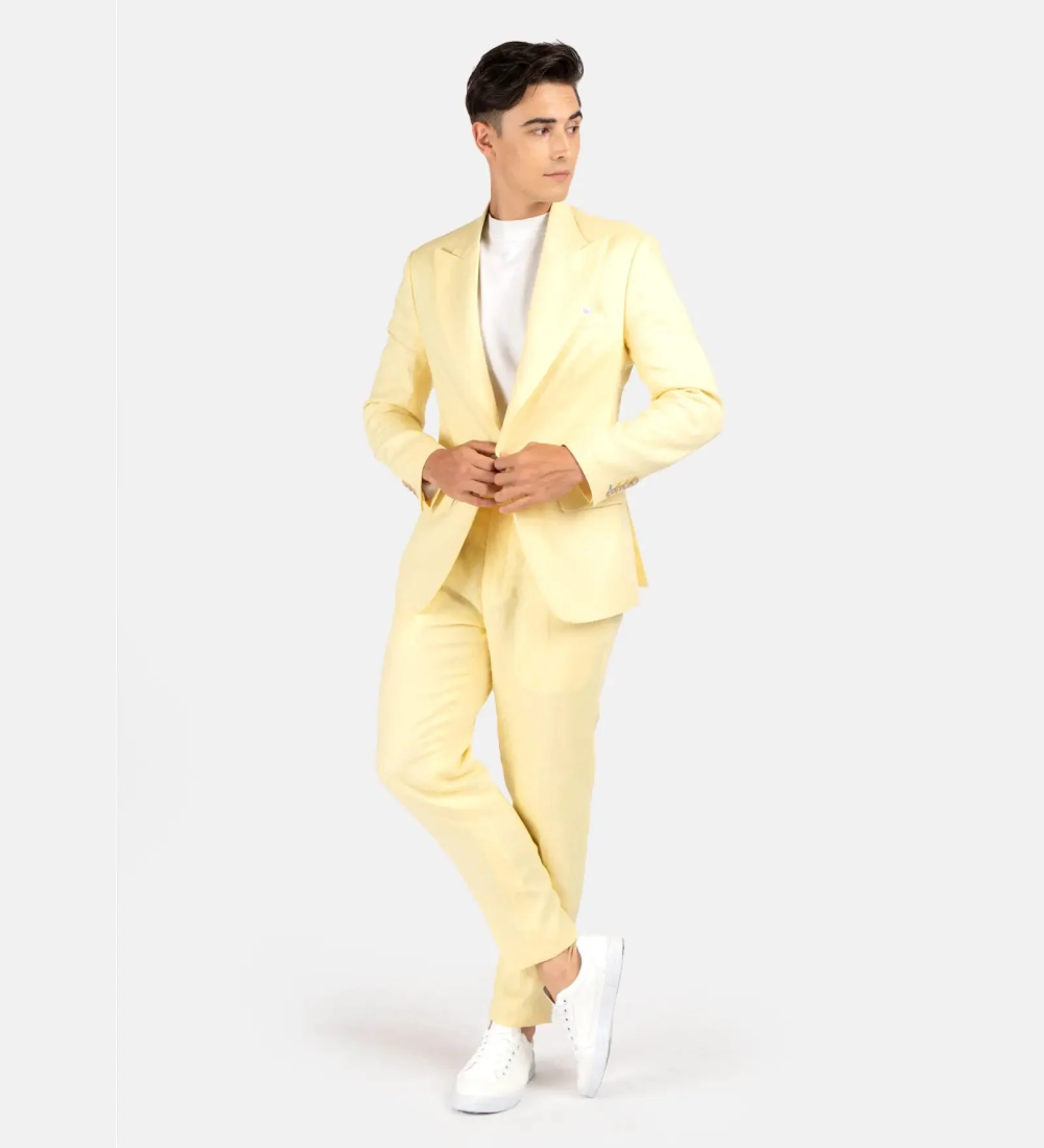 Rich Light Yellow Two Piece Suit