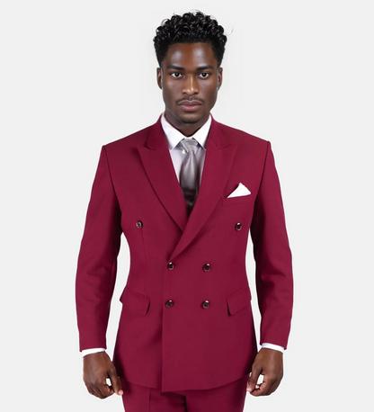 Crimson Red Two Piece Suit