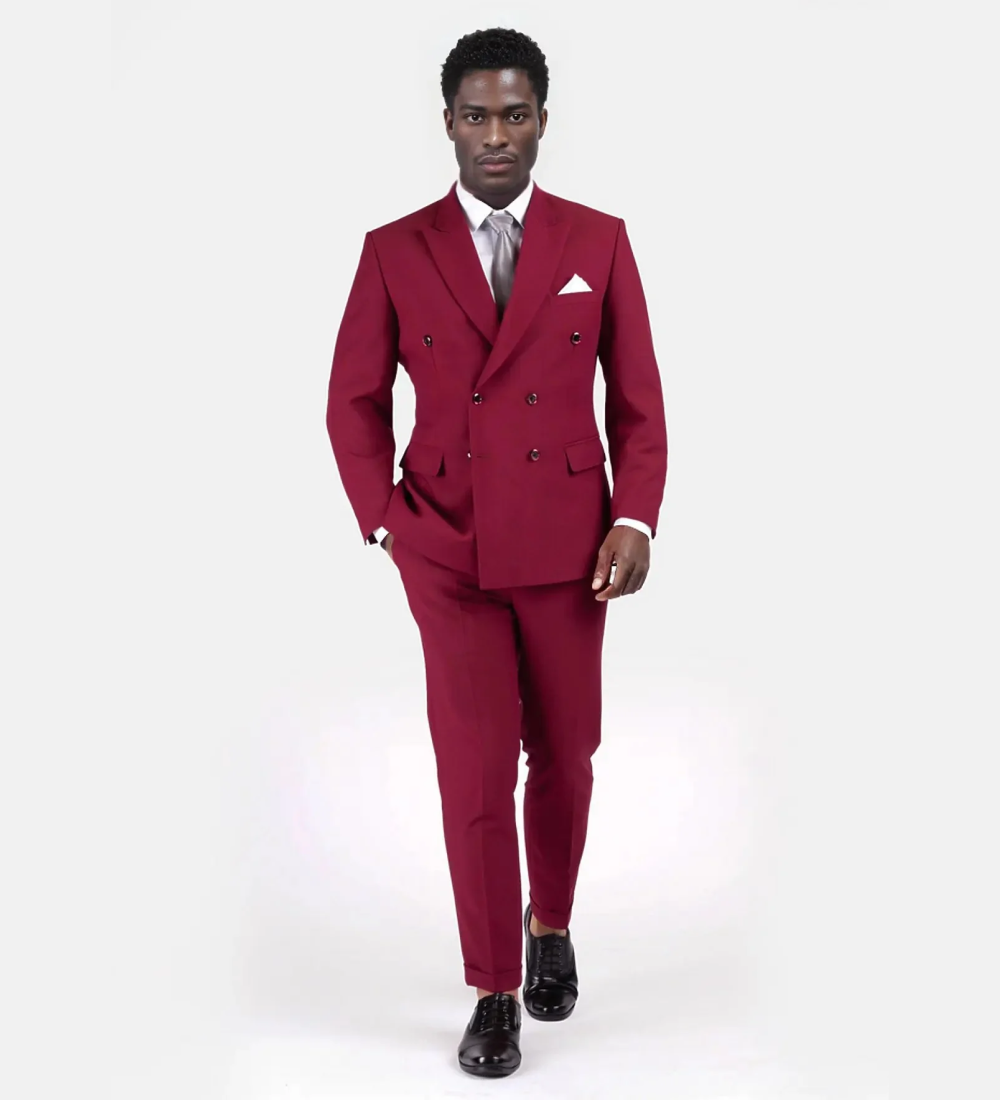 Crimson Red Two Piece Suit