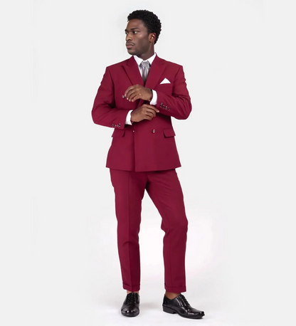 Crimson Red Two Piece Suit