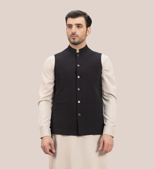 Onyx Black Waist Coat