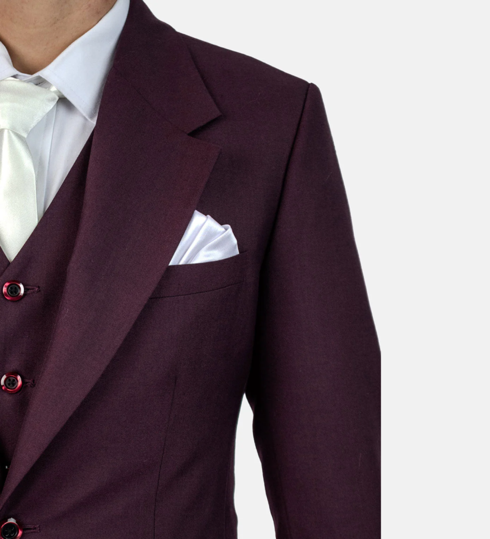 Sangria Purple Three Piece Suit