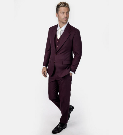 Sangria Purple Three Piece Suit