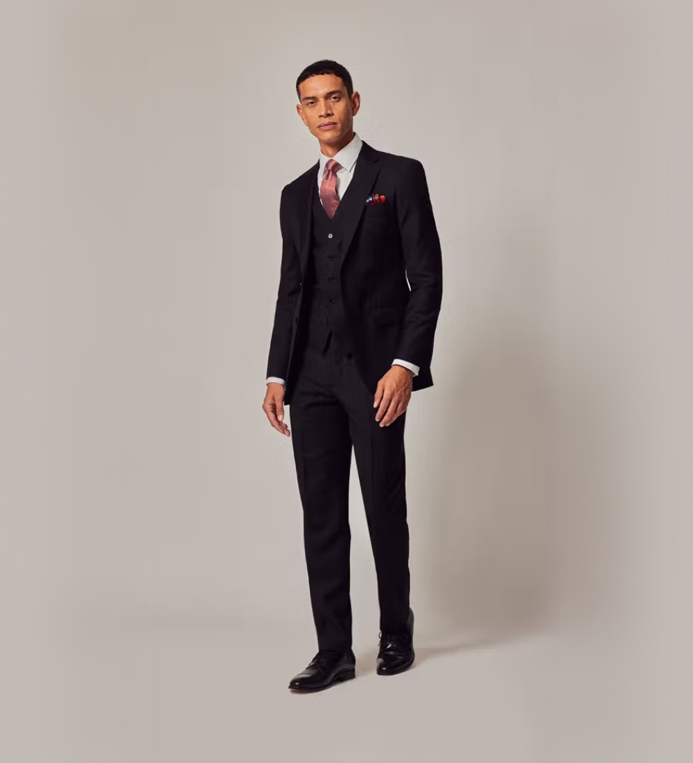 Onyx Rich Black Three Piece Suit