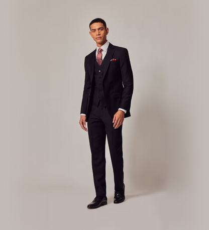 Onyx Rich Black Three Piece Suit