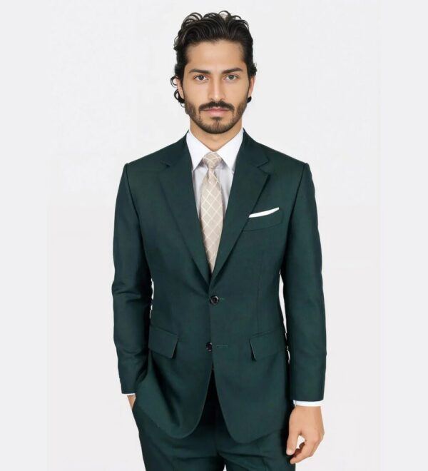 forest green formal two piece suit