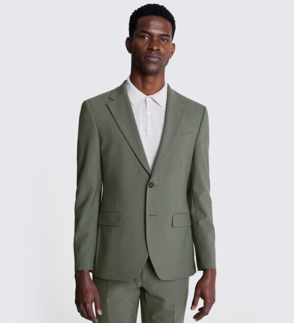 granite green two piece suit