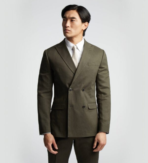 wenge green two piece suit