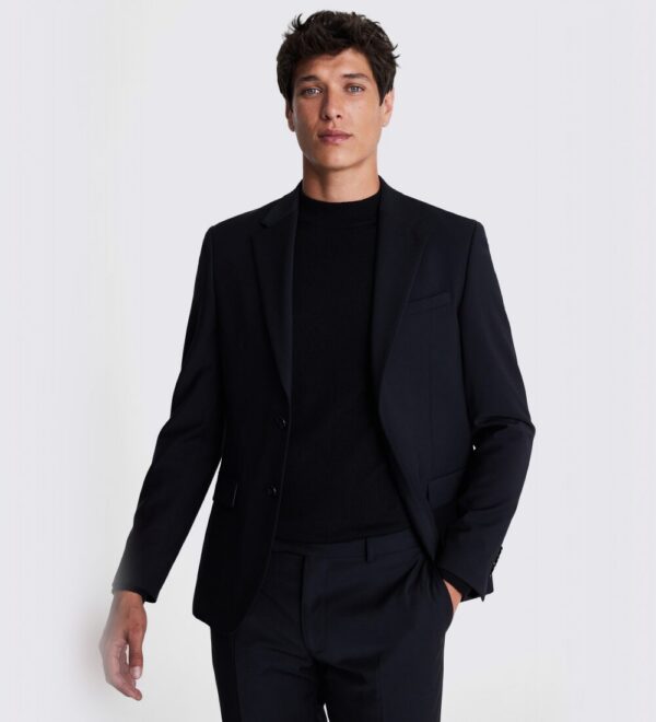 chinese black two piece suit