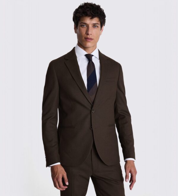 black coffee brown two piece suit