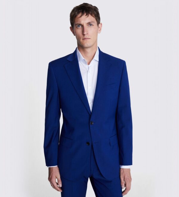 cool blue two piece suit