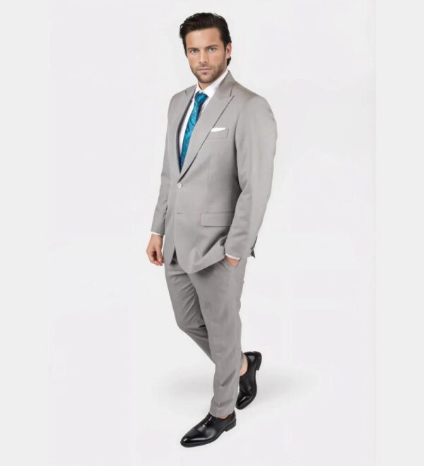 linen white two piece suit