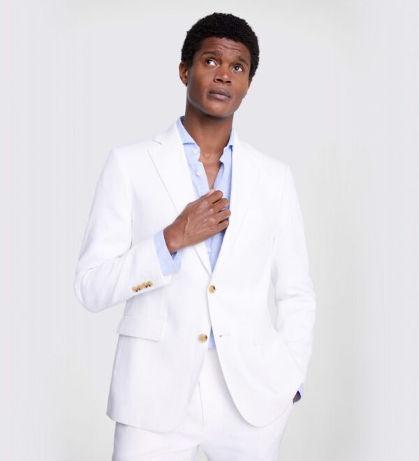 anti flash white two piece suit