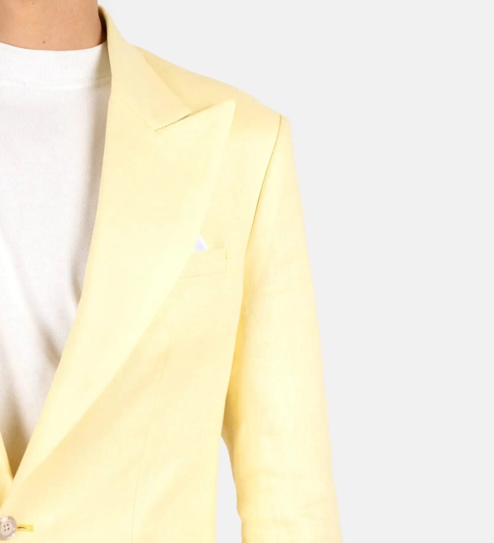rich light yellow two piece suit rich light yellow two piece suit