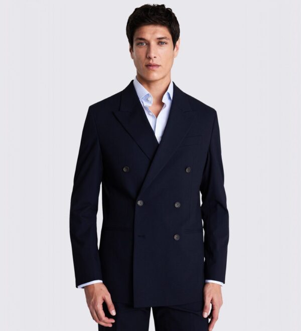 chinese blue two piece suit