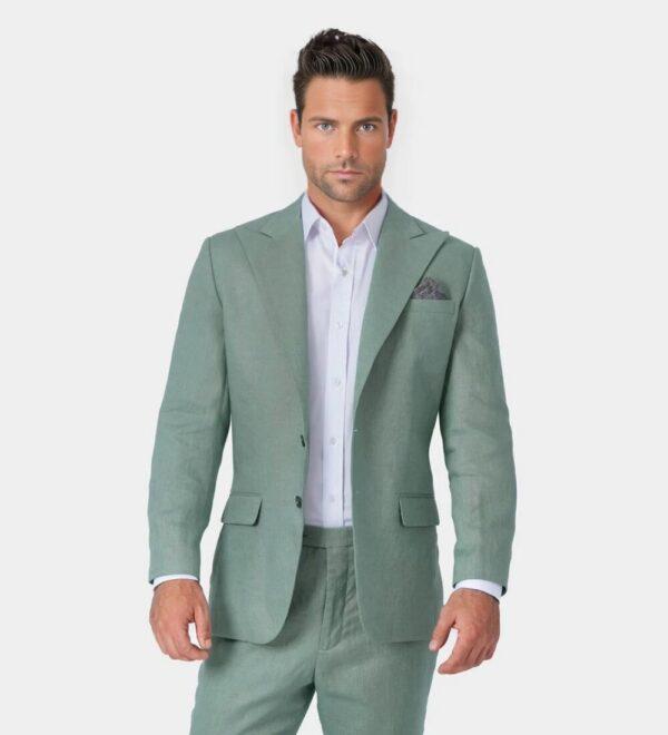 medium sea green two piece suit