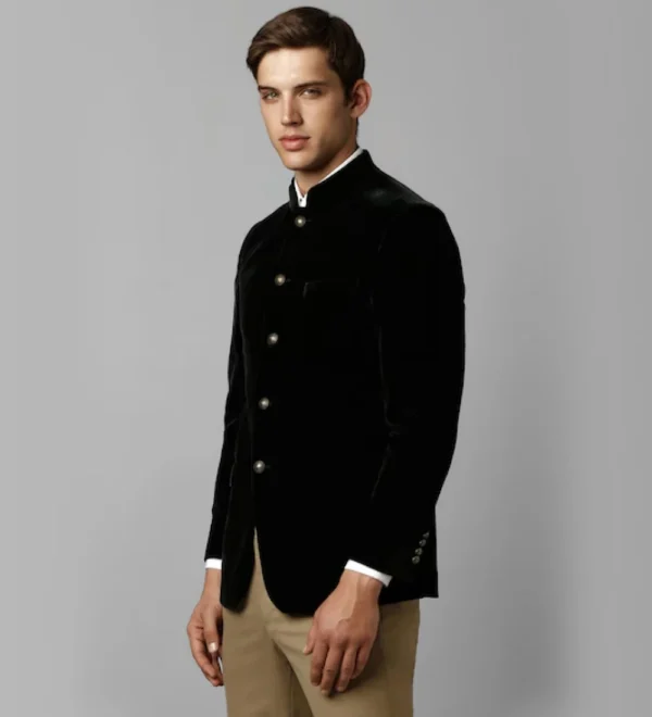 onyx black velvet coat