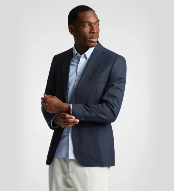 gunmetal blue blend coat