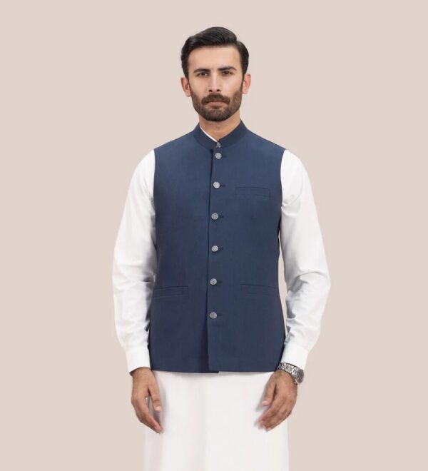 dark sea blue waist coat