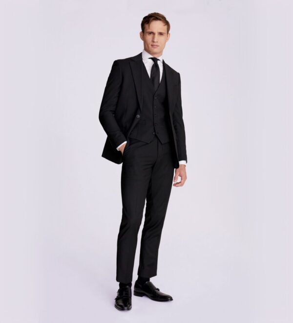 raisin black three piece suit