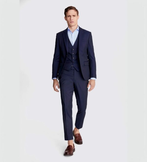 space cadet blue three piece suit