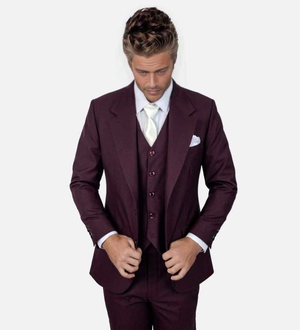 sangria purple three piece suit sangria purple three piece suit